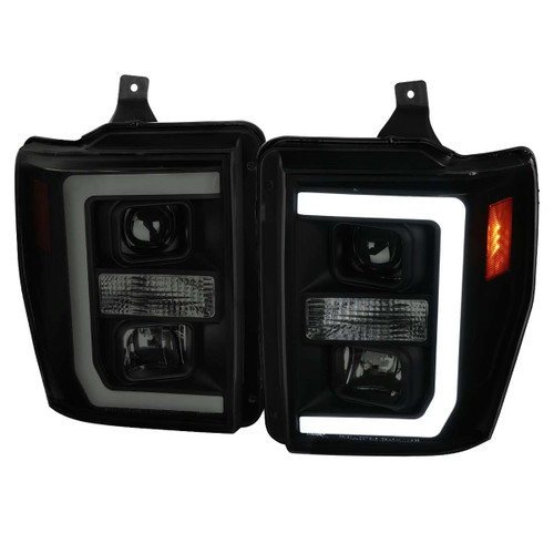 Spec-D Smoked Projector Headlights w/ Black Housing | SPE 2LHP-F25008SM-RS