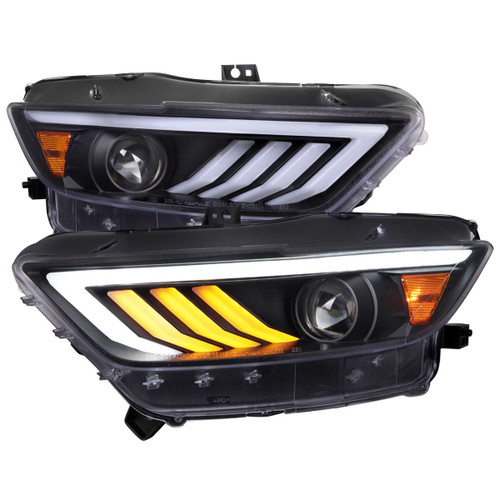 Spec-D Projector Headlights w/ Sequential Turn Signal & Black Housing | SPE 2LHP-MST15JM-SQ-TM