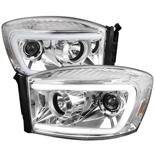 Spec-D Projector Headlights w/ Chrome Housing | SPE 2LHP-RAM06-G2-TM