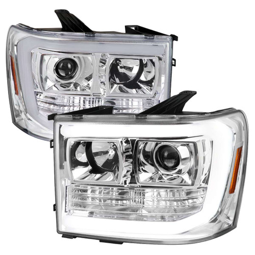 Spec-D Clear Chrome Projector Headlights | SPE 2LHP-SIE07-G2-TM