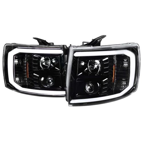 Spec-D Clear Black Projector Headlights | SPE 2LHP-SIV07BK-G2-TM
