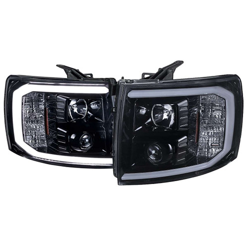 Spec-D Clear Black Projector Headlights | SPE 2LHP-SIV07G-G2-TM