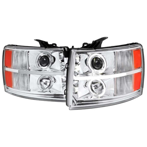 Spec-D Chrome Projector Headlights | SPE 2LHP-SIV07-V2-RS