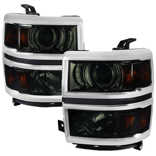 Spec-D Smoked Chrome Projector Headlight | SPE 2LHP-SIV14G-C-GO