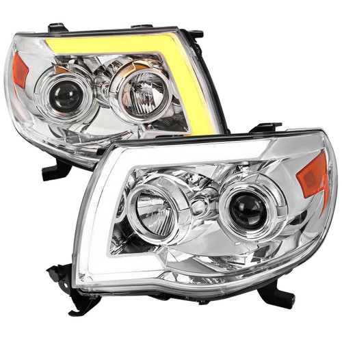 Spec-D Chrome Projector Headlight w/ Sequential Turn Signal | SPE 2LHP-TAC06-SQ-RS