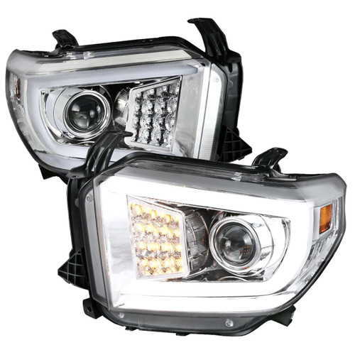 Spec-D Chrome Projector Headlights w/ Sequential Turn Signal | SPE 2LHP-TUN14-SQ-TM