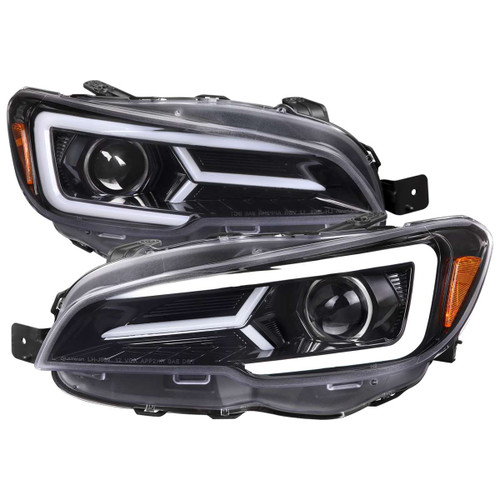 Spec-D Halo Projector Headlights w/ Sequential Turn Signal & Black Housing | SPE 2LHP-WRX15BK-SQ-TM
