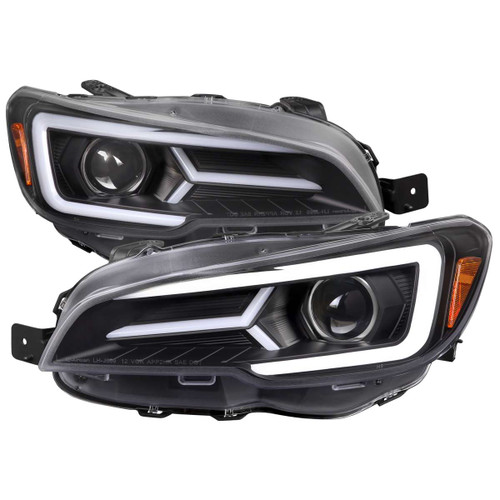 Spec-D Halo Projector Headlights w/ Sequential Turn Signal & Black Housing | SPE 2LHP-WRX15JM-SQ-TM