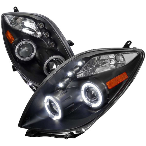 Spec-D Smoked Halo Projector Headlight w/ Black Housing | SPE 2LHP-YAR063JM-TM