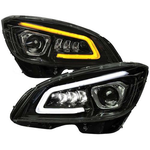 Spec-D Smoked Halo Projector Headlights w/ Sequential Turn Signal & Black Housing | SPE LHE-BW20408SM-SQ-RS