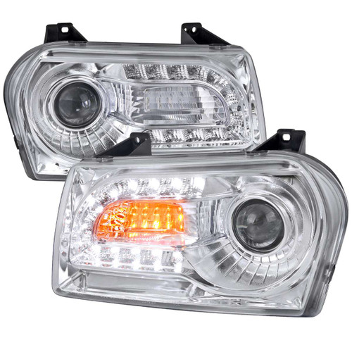 Spec-D Projector Headlight w/ Chrome Housing | SPE LHP-30005-V2-TM