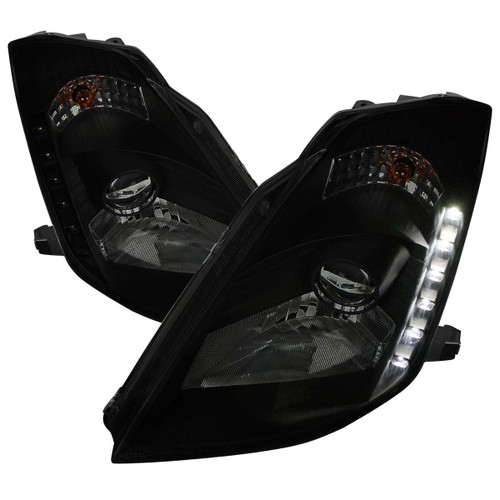 Spec-D Smoked Projector Headlights w/ Black Housing | SPE LHP-350Z03SM-RS