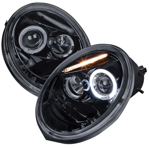 Spec-D Smoked Projector Headlight w/ Black Housing | SPE LHP-BEE98G-TM