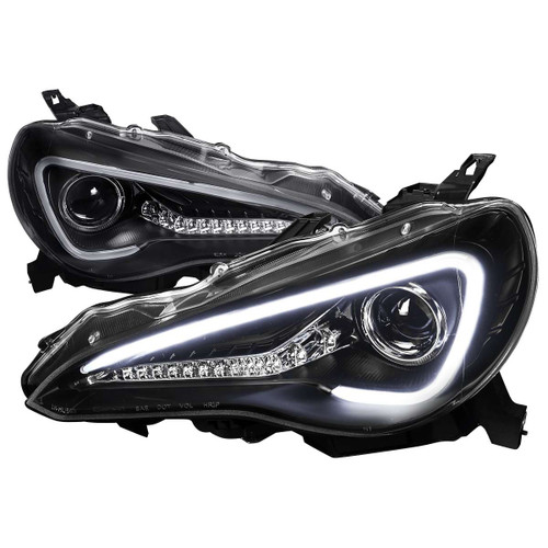 Spec-D Black Projector Headlights w/ Sequential Turn Signal | SPE LHP-FRS12JM-SQ-TM