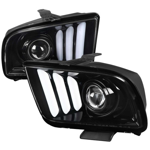 Spec-D Clear Black Projector Headlights | SPE LHP-MST05BK-G2-TM