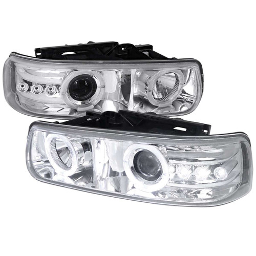 Spec-D Projector Headlight w/ Chrome Housing | SPE LHP-SIV99-RS