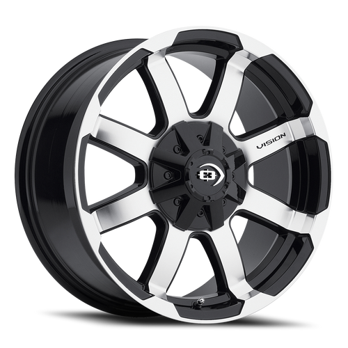 Vision Valor 413 Wheel 17x8.5 5x114.3 & 5x127 Gloss Black Machined Face 0mm | 413-7807GBMF0