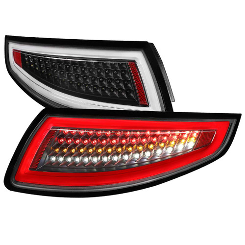Spec-D Clear LED Tail Lights w/ Black Housing | SPE LT-91105JMLED-TM
