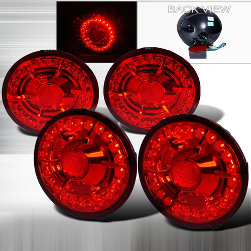 Spec-D Red LED Tail Lights | SPE LT-CVET05RLED-KS