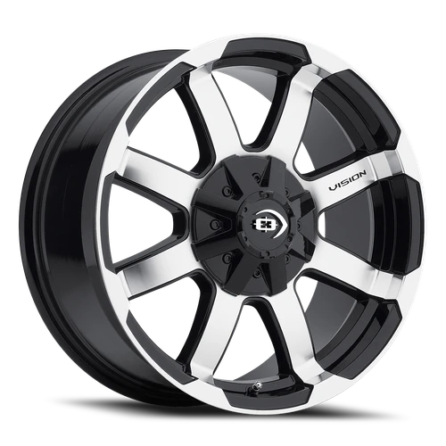 Vision Valor 413 Wheel 18x8.5 8x180 Gloss Black Machined Face 18mm | 413-8887GBMF18