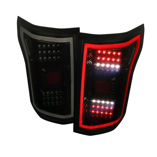 Spec-D Smoked Tail Lights w/ Black Housing | SPE LT-F15018BBLED-TM