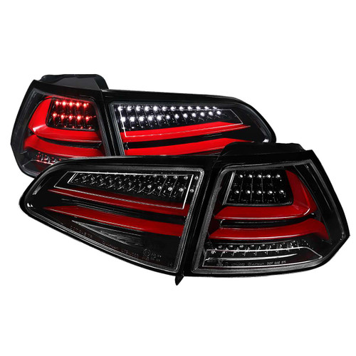 Spec-D Black Clear LED Tail Lights | SPE LT-GLF15BKLED-TM