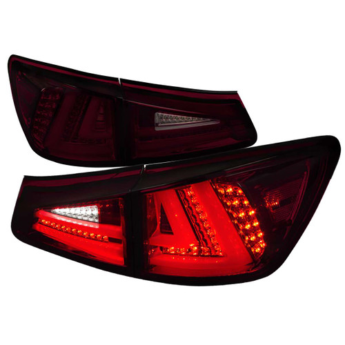 Spec-D Smoked Red LED Tail Lights | SPE LT-IS25006RGLED-TM