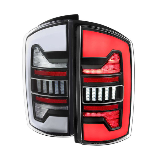 Spec-D Clear LED Tail Light w/ Black Housing | SPE LT-RAM02JMLED-G2-RS