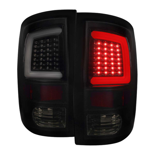 Spec-D Smoked LED Tail Light w/ Black Housing | SPE LT-RAM09BBLED-G2-TM