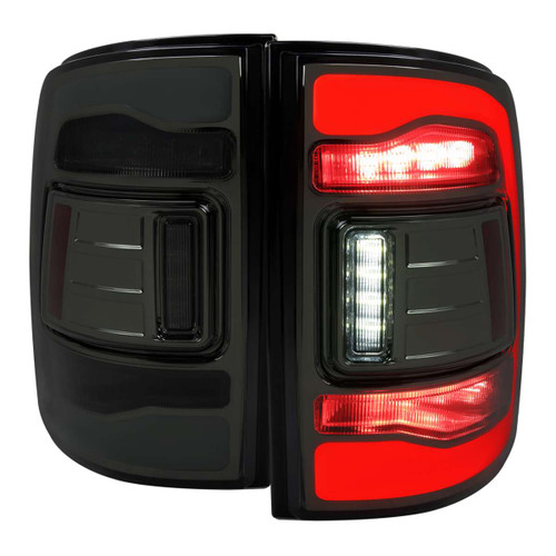 Spec-D Smoked LED Tail Light w/ Chrome Housing | SPE LT-RAM09GLED-RS