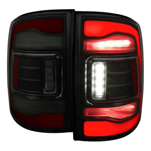 Spec-D Smoked Red LED Tail Light w/ Black Housing | SPE LT-RAM09SMLED-RS