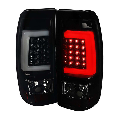 Spec-D Smoked LED Tail Lights w/ Black Housing | SPE LT-SIV99BBLED-G2-TM