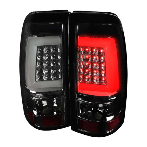 Spec-D Smoked LED Tail Lights w/ Chrome Housing | SPE LT-SIV99GLED-G2-TM