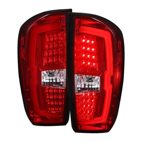 Spec-D Clear Red LED Tail Light w/ Chrome Housing | SPE LT-TAC16RLED-TM