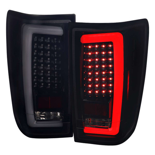 Spec-D Smoked LED Tail Lights w/ Black Housing | SPE LT-TIT04BBLED-G2-TM