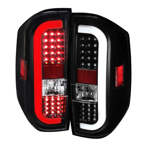 Spec-D Black LED Tail Lights w/ Sequential Turn Signal | SPE LT-TUN14JMLED-SQ-TM