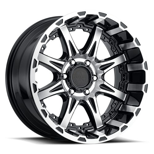 American Outlaw Doubleshot Wheel 20x10 6x139.7 Black Machined -18mm | 127-2084BM