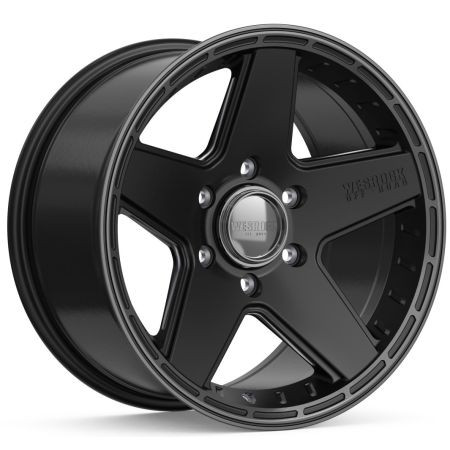 Wesrock St-5 Wheel 17x9 6x135 & 6x139.7 Black Machined w/ Dark Tint 0mm