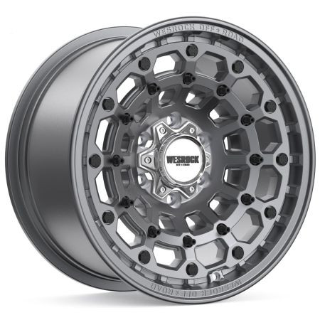 Wesrock Hk-12 Wheel 17x9 6x135 & 6x139.7 Anthracite w/ Black Bolts 30mm ~