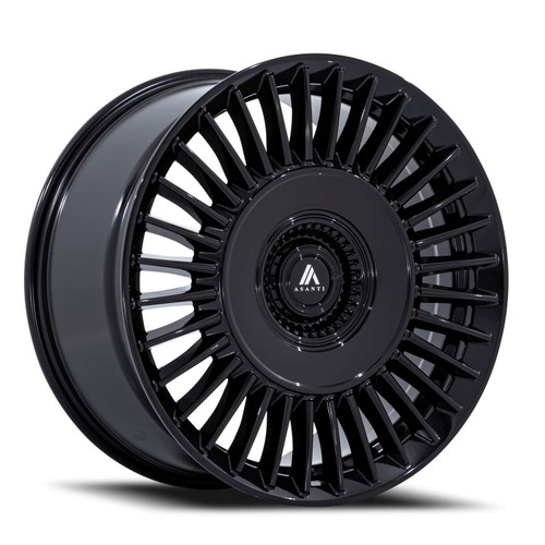 Asanti Ab040 Tiara Wheels Rims 20x9 5x108 5x112 Gloss Black 45mm | AB040BX20902245