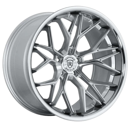 Rohana Rfc3 Wheels Rims 20x9 5x130 Machined Silver W/ Stainless Lip 45mm | RFC32095130MS45