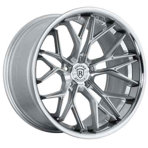 Rohana Rfc3 Wheels Rims 20x11 5x115 Machined Silver W/ Stainless Lip 20mm | RFC320115115MS20