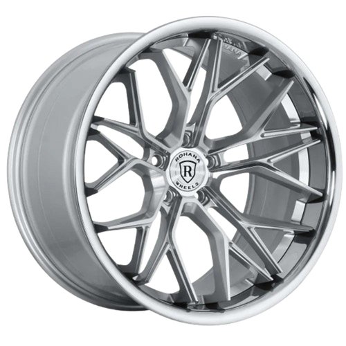 Rohana Rfc3 Wheels Rims 20x11 5x120 Machined Silver W/ Stainless Lip 35mm | RFC320115120MS35