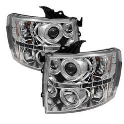 Spyder Projector Headlights - LED Halo - Chrome | FCLH 5009500