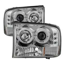 Spyder 1PC Projector Headlights - Version 2 - LED Halo - Chrome | FCLH 5010360