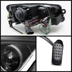 Spyder Projector Headlights - Light Tube - DRL - Black | FCLH 5071903