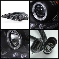Spyder Projector Headlights - LED Halo - Black | FCLH 5073303