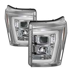 Spyder Projector Headlights - Version 2 - Light Bar DRL - Chrome | FCLH 5084705