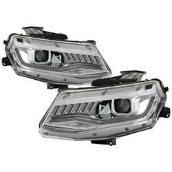 Spyder Projector Headlights - Sequential Turn Signal - Chrome | FCLH 5087386