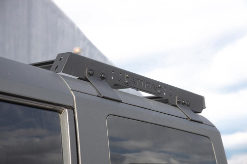 Attica 4x4 2021-2024 Ford Bronco Terra Series Rear Section Roof Rack Platform - Black - E-Coated Steel & Aluminum | JZBD ATTFB01F103-BX